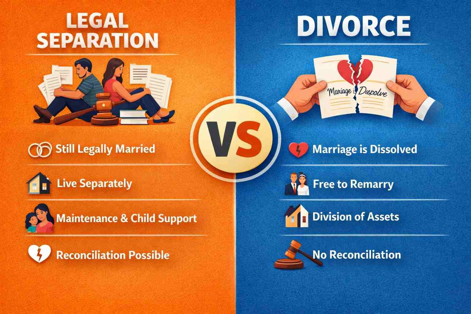 legal separation vs divorce